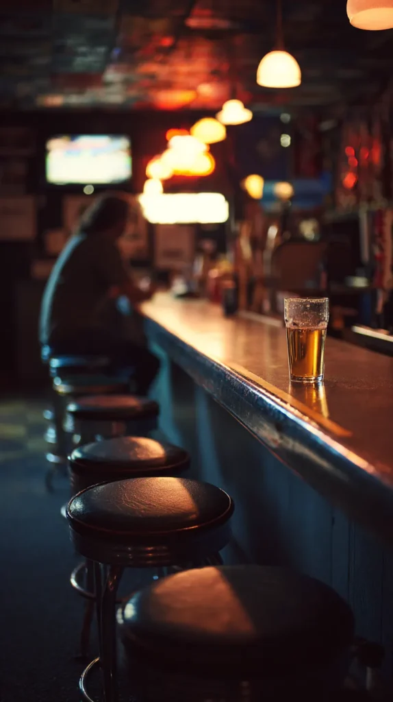 A man sits alone at a bar, illustrating the isolation often felt before seeking alcohol addiction treatment in Missouri.
