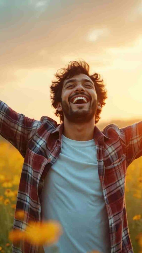 Man celebrating recovery from benzodiazepine addiction in Marshall, Missouri.